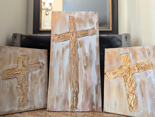 Hand Painted Cross on Canvas