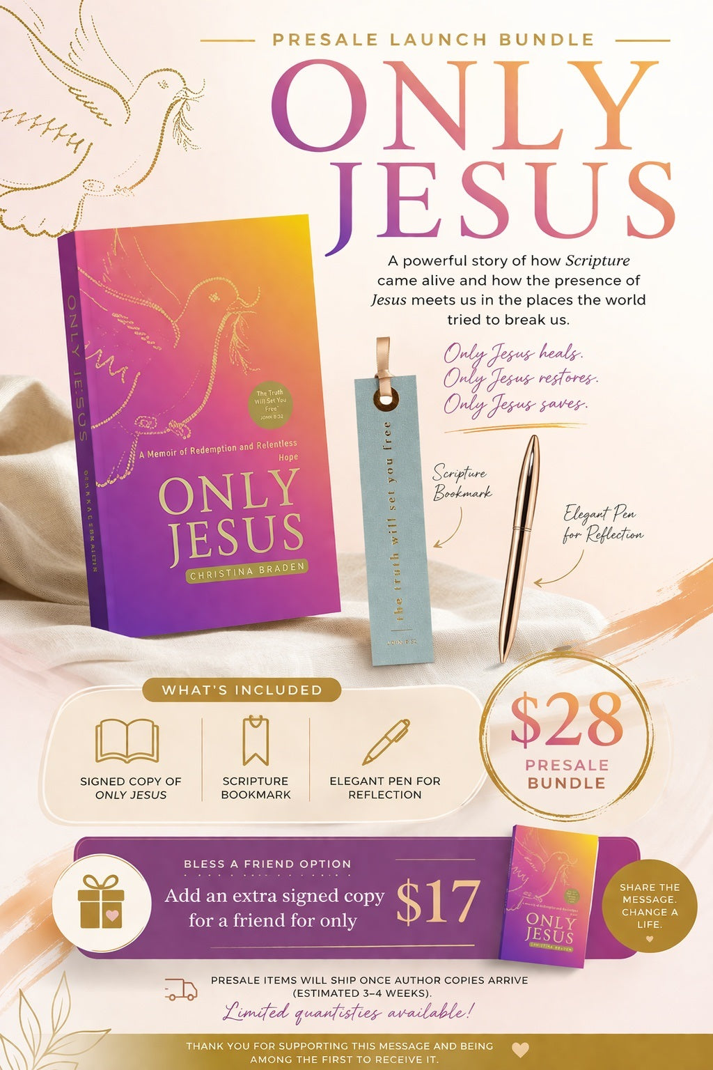 Only Jesus Presale Launch - ✨ Add an extra signed copy for a friend