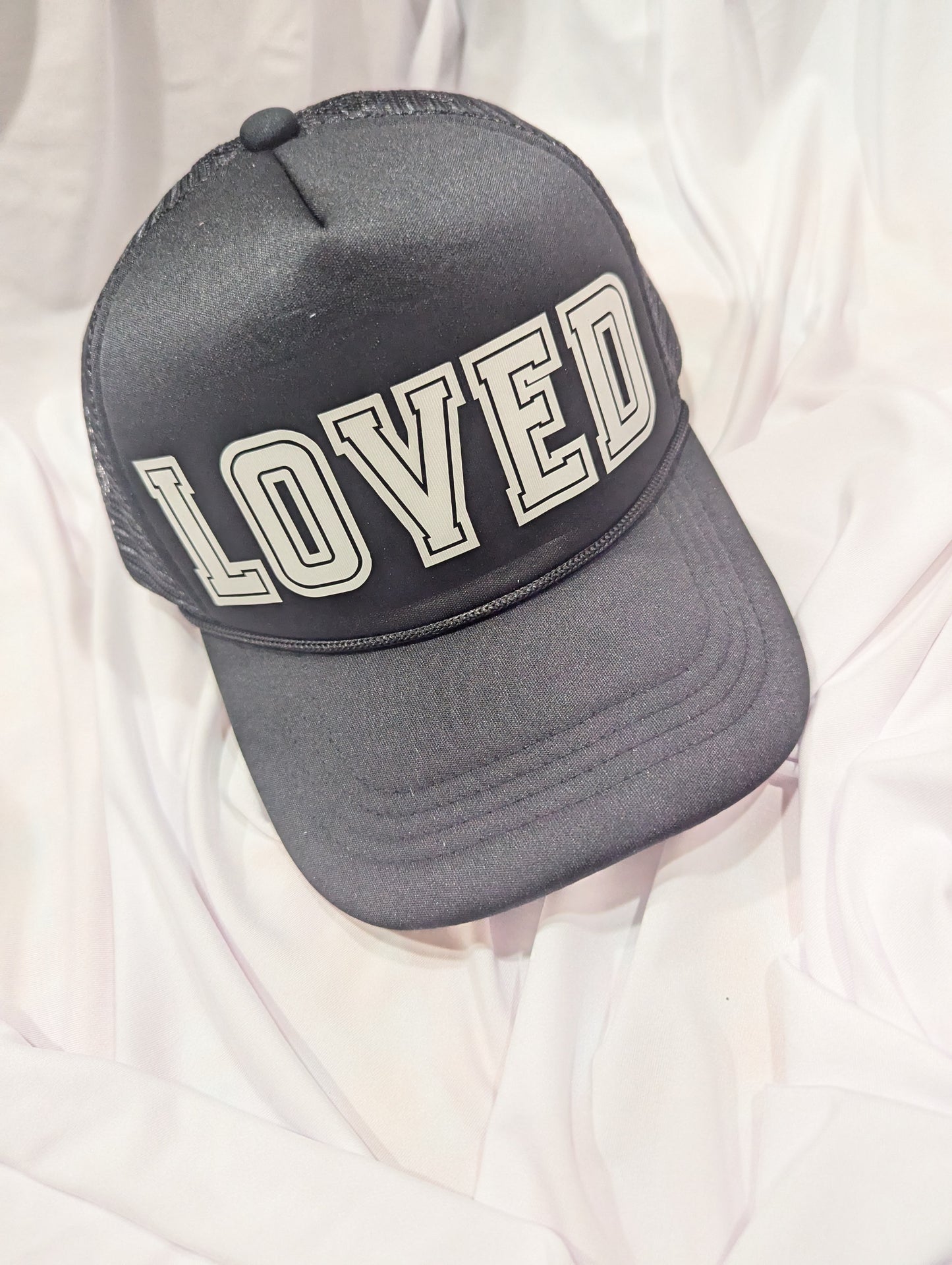 TRUCKER HAT FOAM FRONT MESH BACK HAT CAP BLACK AND TEAL