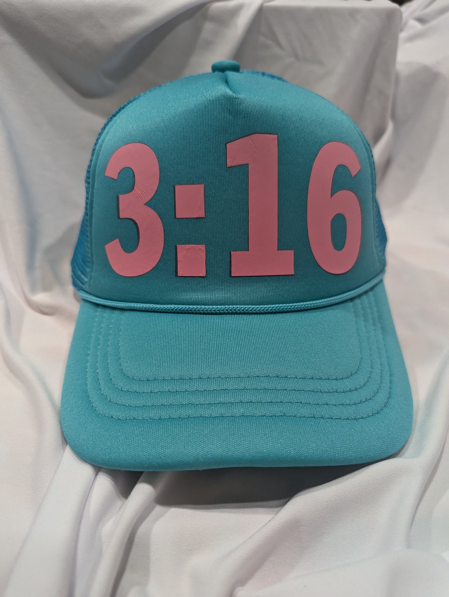 TRUCKER HAT FOAM FRONT MESH BACK HAT CAP BLACK AND TEAL