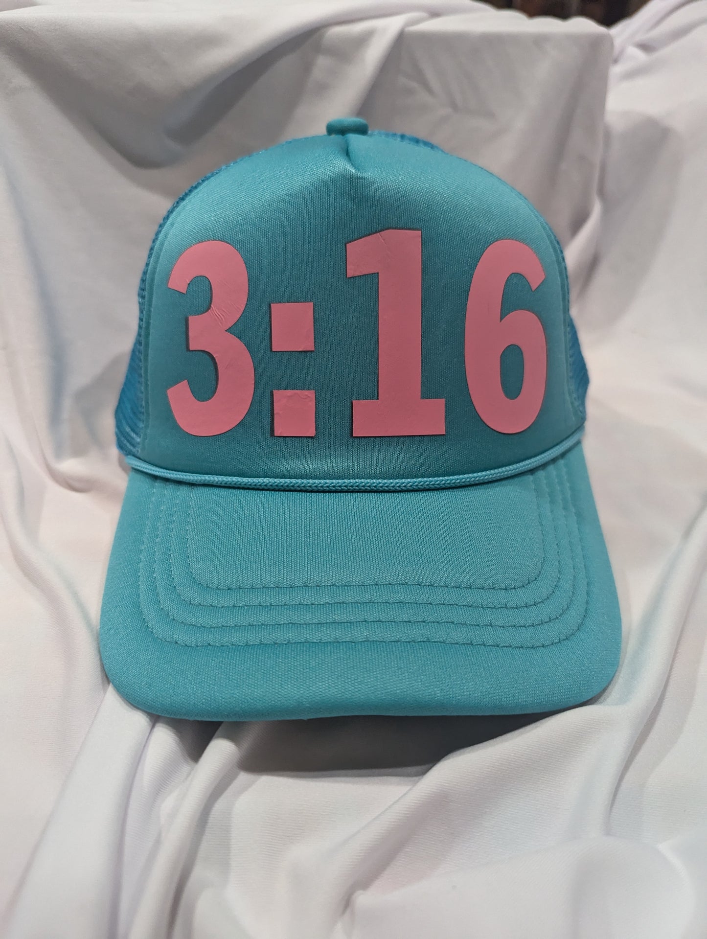 TRUCKER HAT FOAM FRONT MESH BACK HAT CAP BLACK AND TEAL